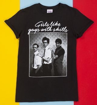 Women's Napoleon Dynamite Girls Like Guys Black Boyfriend Rolled Sleeves T-Shirt Women's Napoleon Dynamite Girls Like Guys Black Boyfriend Rolled Sleeves T-Shirt