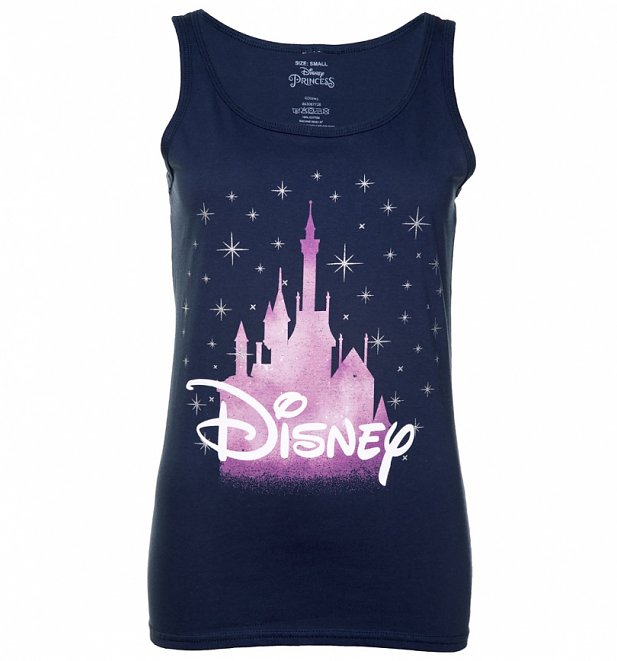 Women's Navy Blue Disney Castle Vest Women's Navy Blue Disney Castle Vest