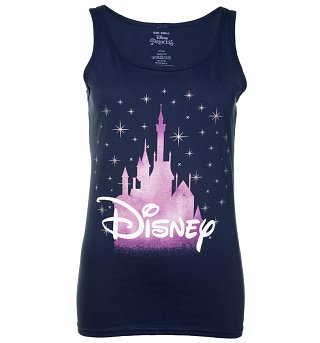 Women's Navy Blue Disney Castle Vest Women's Navy Blue Disney Castle Vest