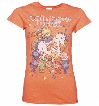 Women's Orange Rainbow Brite And Sprites T-Shirt Women's Orange Rainbow Brite And Sprites T-Shirt