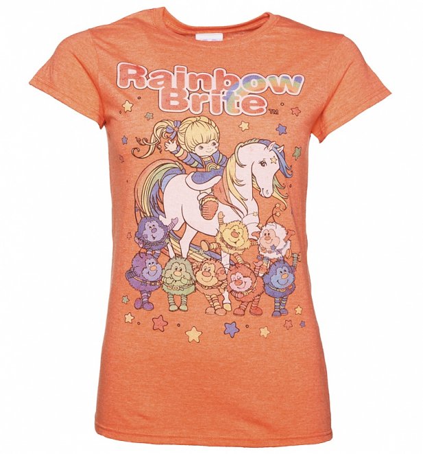Women's Orange Rainbow Brite And Sprites T-Shirt Women's Orange Rainbow Brite And Sprites T-Shirt