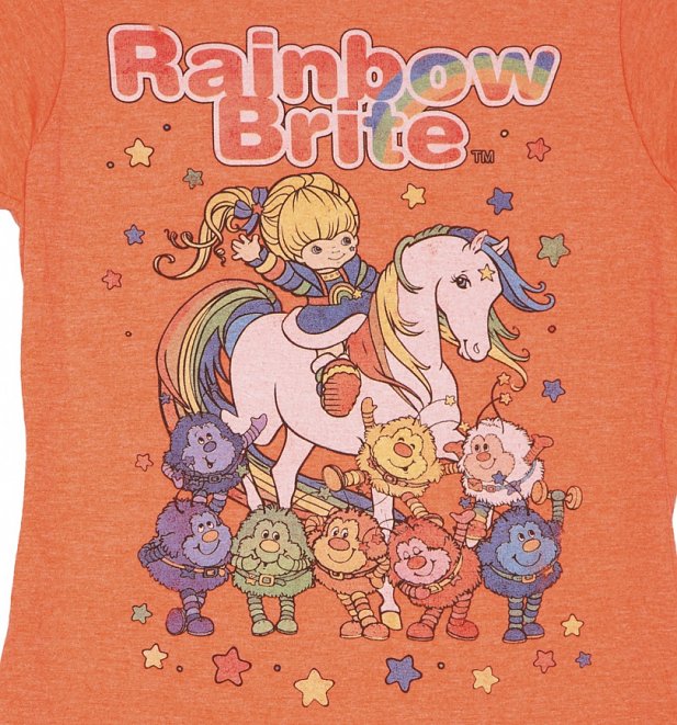 Women's Orange Rainbow Brite And Sprites T-Shirt Women's Orange Rainbow Brite And Sprites T-Shirt