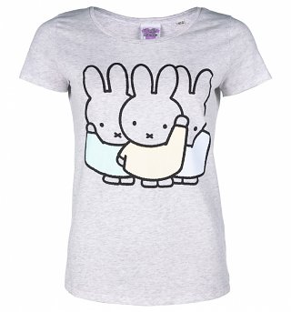 Women's Pastel Miffy Gang Heather Ash Scoop Neck T-Shirt Women's Pastel Miffy Gang Heather Ash Scoop Neck T-Shirt