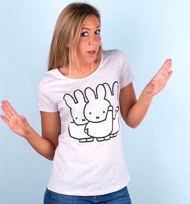 Women's Pastel Miffy Gang Heather Ash Scoop Neck T-Shirt Women's Pastel Miffy Gang Heather Ash Scoop Neck T-Shirt