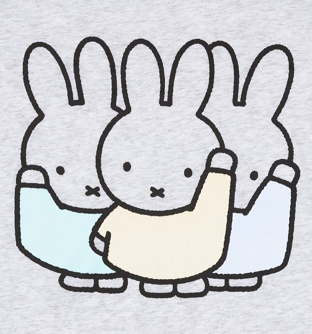 Women's Pastel Miffy Gang Heather Ash Scoop Neck T-Shirt Women's Pastel Miffy Gang Heather Ash Scoop Neck T-Shirt