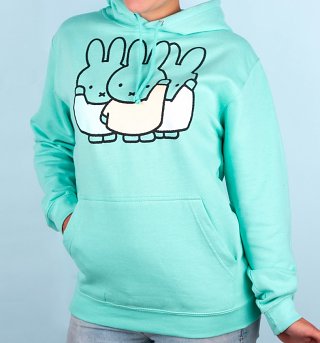 Women's Pastel Miffy Gang Peppermint Heavyweight Hoodie Women's Pastel Miffy Gang Peppermint Heavyweight Hoodie