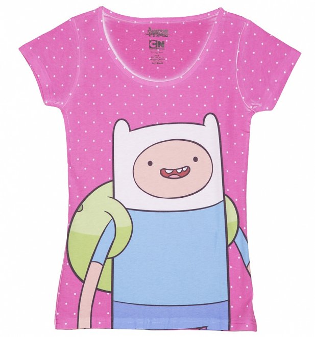 Women's Pink Adventure Time Finn T-Shirt Women's Pink Adventure Time Finn T-Shirt