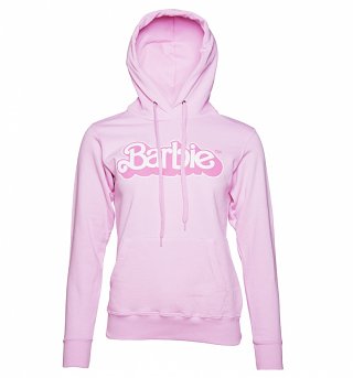 Women's Pink Barbie 80's Logo Hoodie Women's Pink Barbie 80's Logo Hoodie