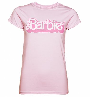 Women's Pink Barbie 80's Logo T-Shirt Women's Pink Barbie 80's Logo T-Shirt