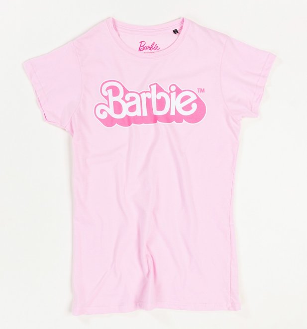 Women's Pink Barbie 80's Logo T-Shirt