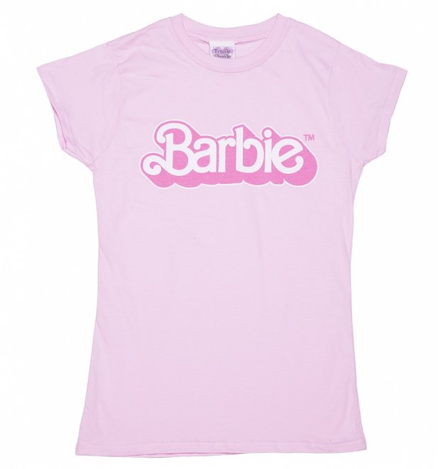 Women's Pink Barbie 80's Logo T-Shirt