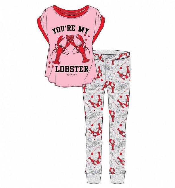 Women's Pink Friends You're My Lobster Pyjamas Women's Pink Friends You're My Lobster Pyjamas