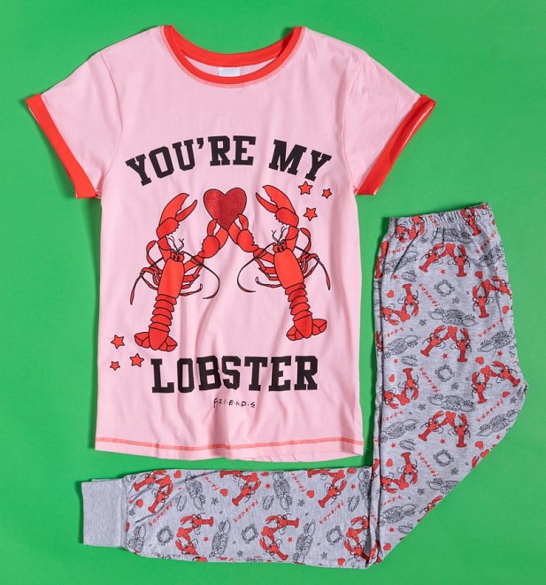 Women's Pink Friends You're My Lobster Pyjamas