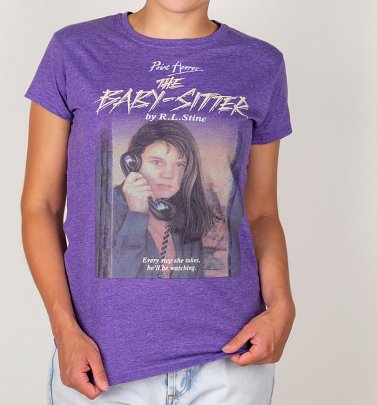 Women's Point Horror Inspired The Babysitter Heather Purple T-Shirt Women's Point Horror Inspired The Babysitter Heather Purple T-Shirt