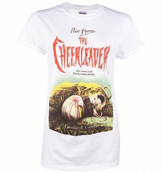 Women's Point Horror Inspired The Cheerleader White Boyfriend Fit Rolled Sleeves T-Shirt Women's Point Horror Inspired The Cheerleader White Boyfriend Fit Rolled Sleeves T-Shirt