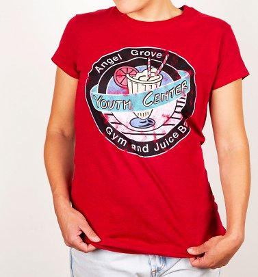 Women's Power Rangers Angel Grove Heather Cherry Red T-Shirt Women's Power Rangers Angel Grove Heather Cherry Red T-Shirt
