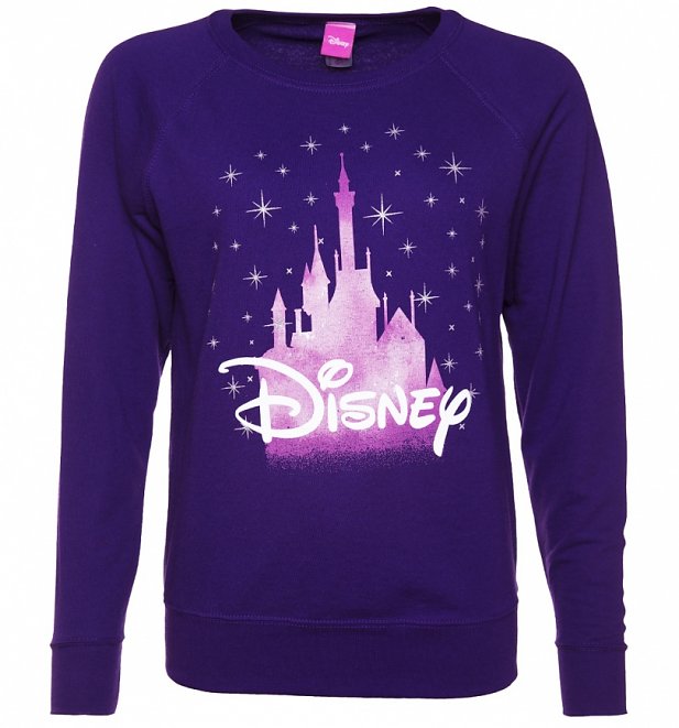 Women's Purple Disney Castle Sweater