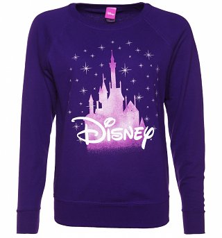 Women's Purple Disney Castle Sweater Women's Purple Disney Castle Sweater