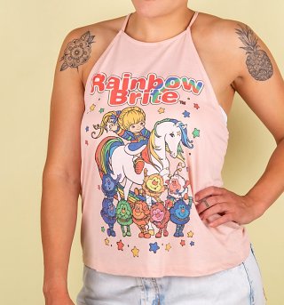 Women's Rainbow Brite And Sprites Flowy High Neck Tank Women's Rainbow Brite And Sprites Flowy High Neck Tank