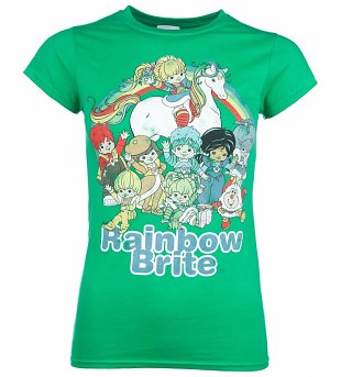 Women's Rainbow Brite And The Colour Kids Green T-Shirt Women's Rainbow Brite And The Colour Kids Green T-Shirt