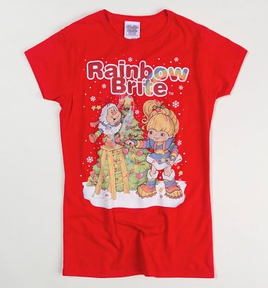 Women's Rainbow Brite Christmas Tree Fitted T-Shirt Women's Rainbow Brite Christmas Tree Fitted T-Shirt