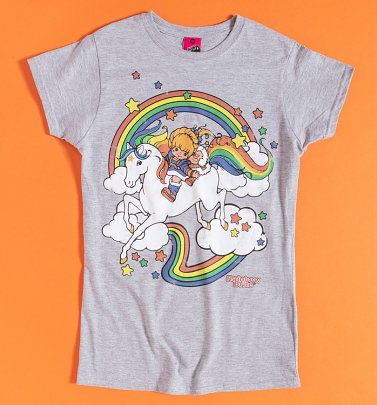 Women's Rainbow Brite Clouds Fitted T-Shirt
