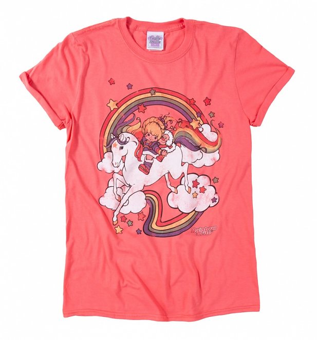 Women's Rainbow Brite Clouds Rolled Sleeve Boyfriend T-Shirt Women's Rainbow Brite Clouds Rolled Sleeve Boyfriend T-Shirt