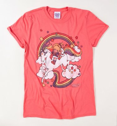 Women's Rainbow Brite Clouds Rolled Sleeve Boyfriend T-Shirt Women's Rainbow Brite Clouds Rolled Sleeve Boyfriend T-Shirt