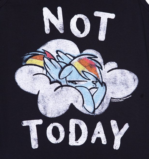 Women's Rainbow Dash Not Today Black Vest Women's Rainbow Dash Not Today Black Vest