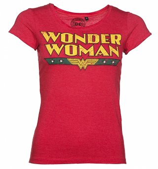 Women's Red Classic Wonder Woman T-Shirt Women's Red Classic Wonder Woman T-Shirt