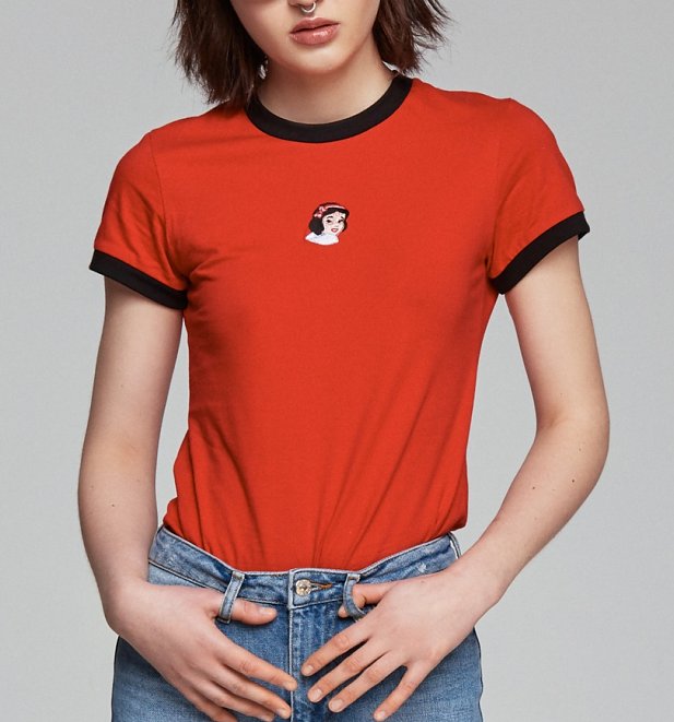 Women's Red Disney Princess Snow White Ringer T-Shirt from Local Heroes Women's Red Disney Princess Snow White Ringer T-Shirt from Local Heroes