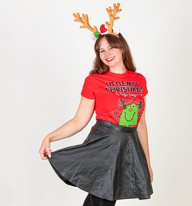 Women's Red Little Miss Christmas Fitted T-Shirt Women's Red Little Miss Christmas Fitted T-Shirt