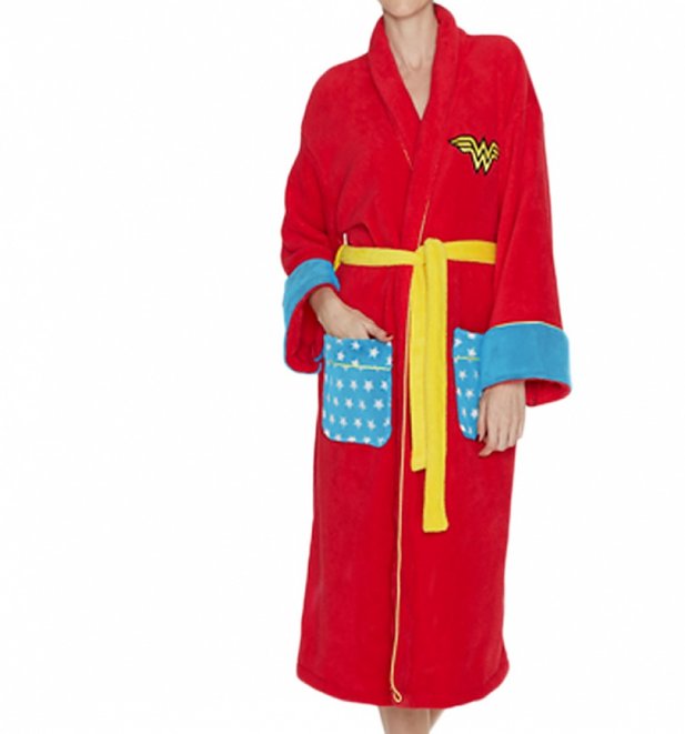 Women's Retro DC Comics Wonder Woman Dressing Gown Women's Retro DC Comics Wonder Woman Dressing Gown