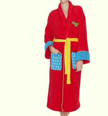 Women's Retro DC Comics Wonder Woman Dressing Gown Women's Retro DC Comics Wonder Woman Dressing Gown