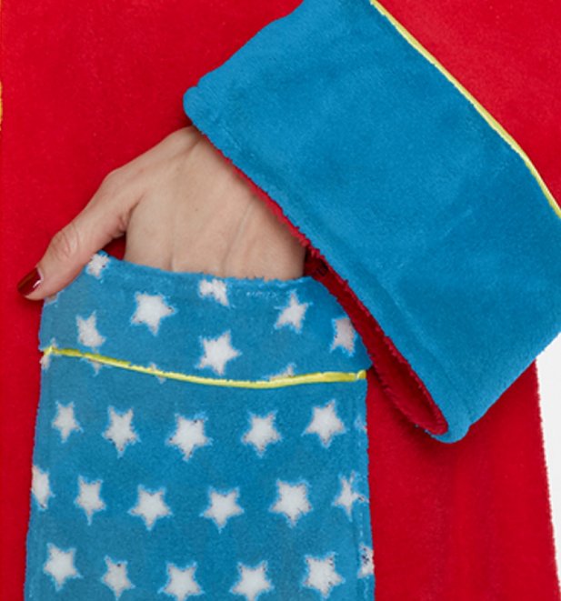 Women's Retro DC Comics Wonder Woman Dressing Gown Women's Retro DC Comics Wonder Woman Dressing Gown