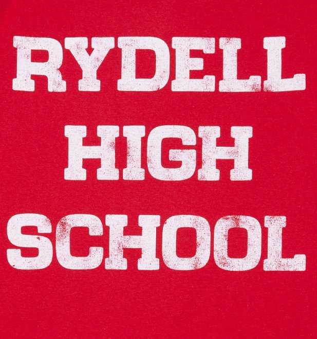 Women's Red Rydell High Grease Cheerleading T-Shirt Women's Red Rydell High Grease Cheerleading T-Shirt