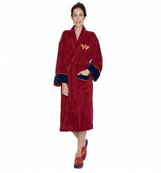 Women's Red Wonder Woman DC Comics Batman V Superman Dressing Gown Women's Red Wonder Woman DC Comics Batman V Superman Dressing Gown