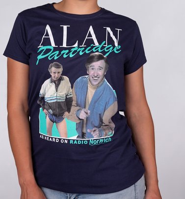 Women's Retro Alan Partridge Navy T-Shirt Women's Retro Alan Partridge Navy T-Shirt