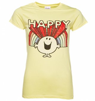 Women's Retro Mr Happy T-Shirt Women's Retro Mr Happy T-Shirt