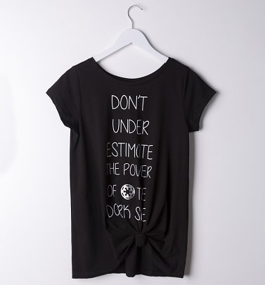 Women's Star Wars Don't Underestimate The Power Of The Dark Side Tie Front T-Shirt Women's Star Wars Don't Underestimate The Power Of The Dark Side Tie Front T-Shirt