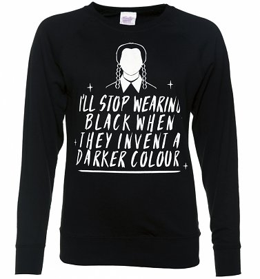 Women's Wednesday Addams Inspired Slogan Black Sweater Women's Wednesday Addams Inspired Slogan Black Sweater