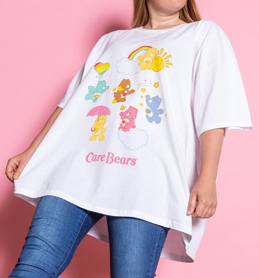 Women's White Care Bears Oversized T-Shirt Dress