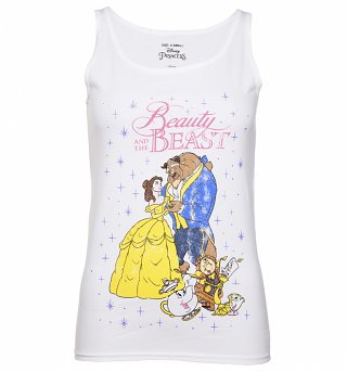 Women's White Classic Disney Beauty And The Beast Vest Women's White Classic Disney Beauty And The Beast Vest