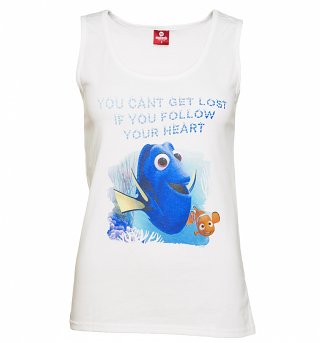 Women's White Disney Follow your Heart Finding Dory Vest Women's White Disney Follow your Heart Finding Dory Vest