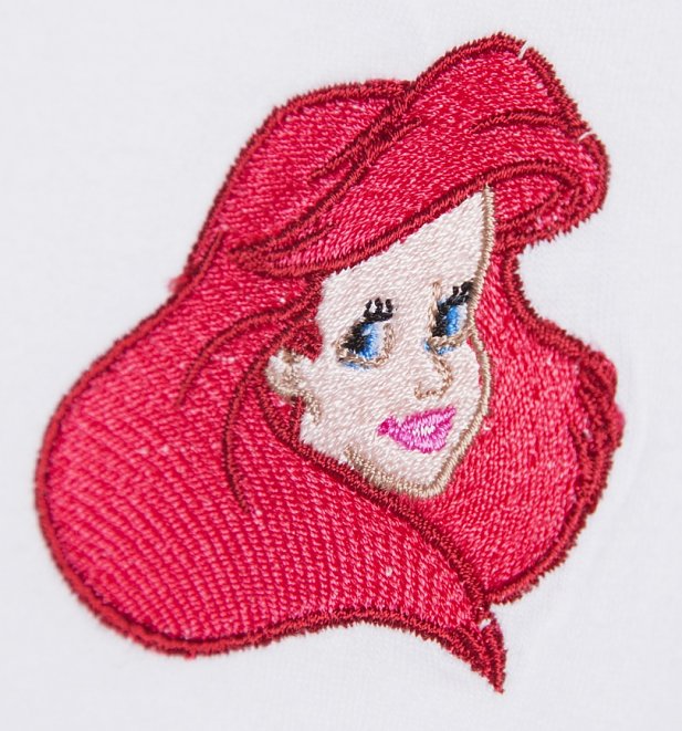 Women's White Disney Princess Little Mermaid Ariel Ringer T-Shirt from Local Heroes Women's White Disney Princess Little Mermaid Ariel Ringer T-Shirt from Local Heroes