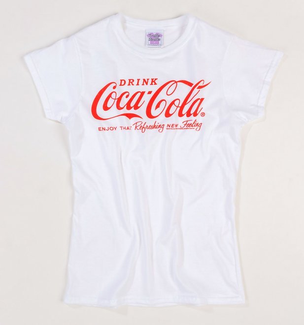Women's White Drink Coca-Cola Logo T-Shirt