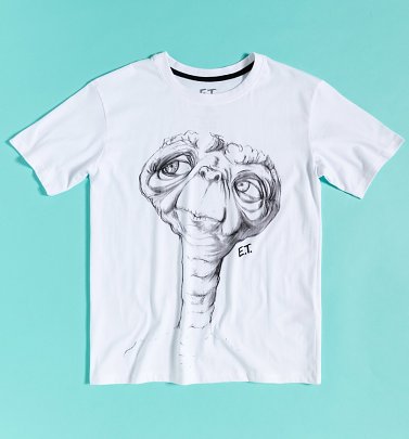 Women's White E.T. Sketch T-Shirt from Difuzed