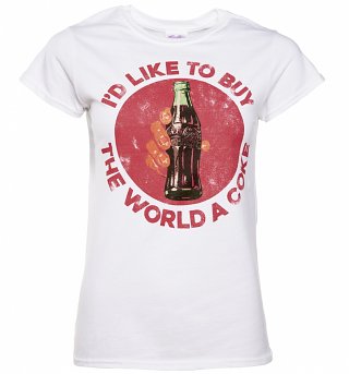 Women's White I'd Like To Buy The World a Coke T-Shirt Women's White I'd Like To Buy The World a Coke T-Shirt