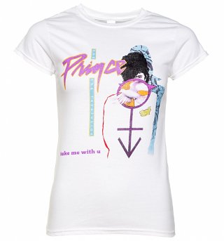Women's White Prince Take Me With U T-Shirt Women's White Prince Take Me With U T-Shirt