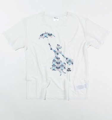 Women's White Sheer Mesh Mary Poppins Floral T-Shirt Women's White Sheer Mesh Mary Poppins Floral T-Shirt